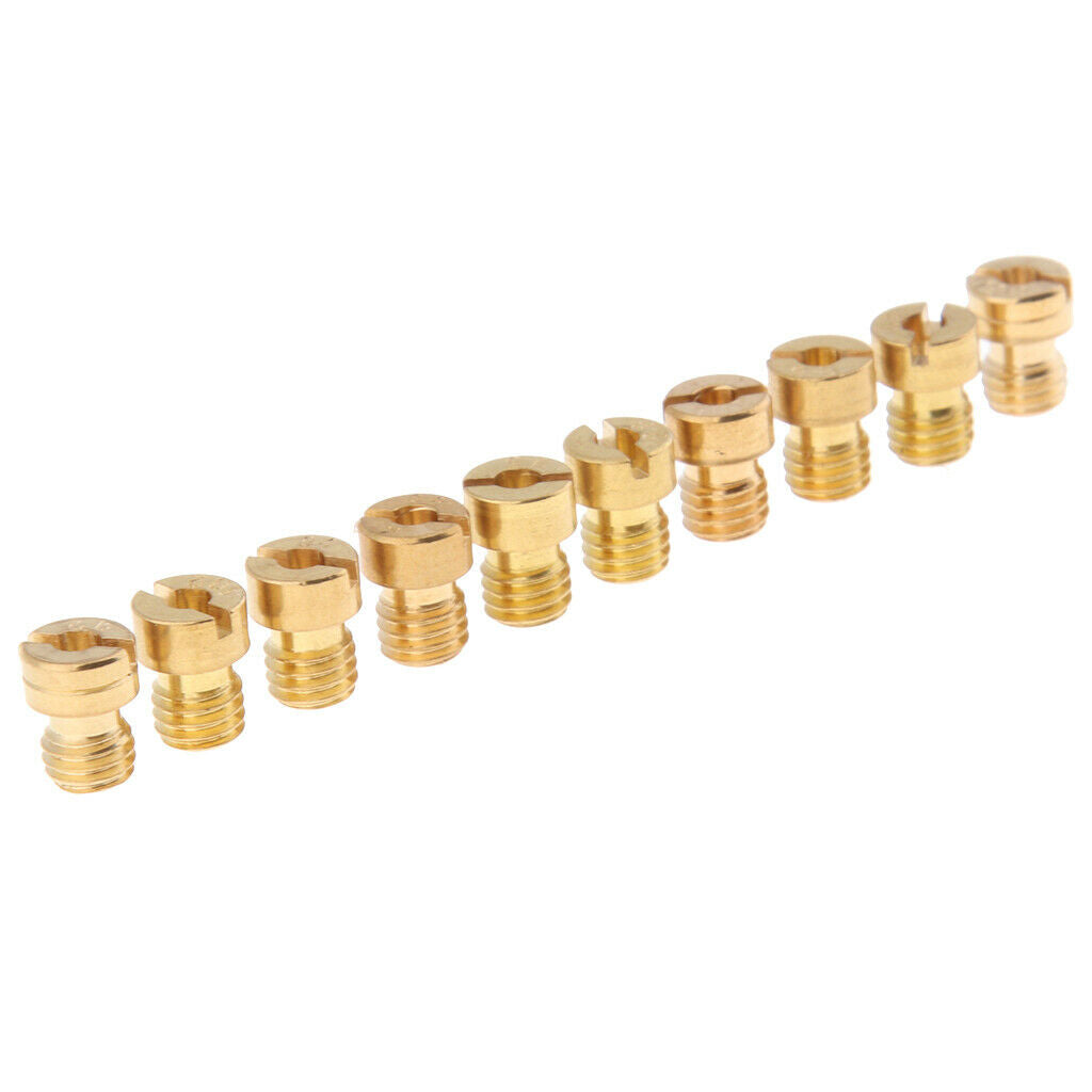 10Pieces Copper Main Jet for PWK Keihin 85 88 90 92 94 95 98 100 102 105