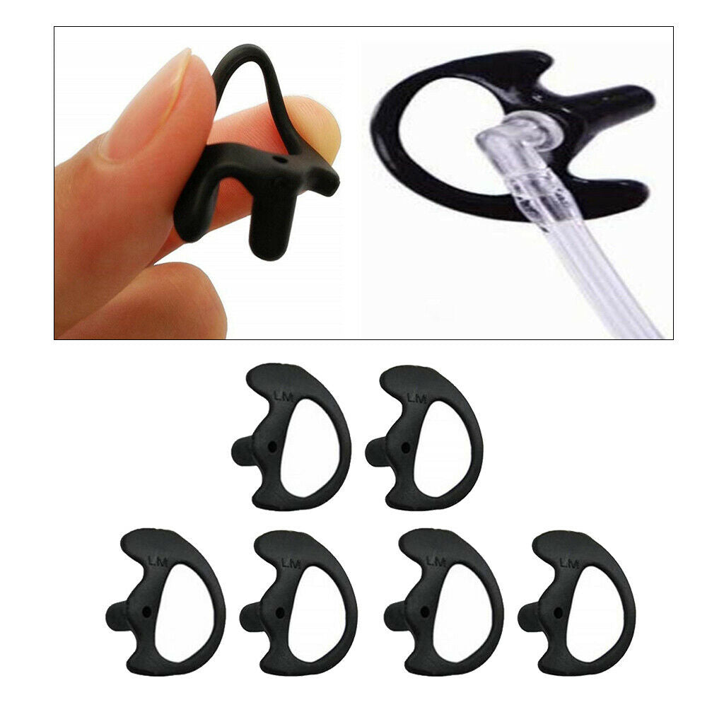 Universal Silicone 3 Pair Left Earmold Earbud Earplug for Two-Way Radio Kits
