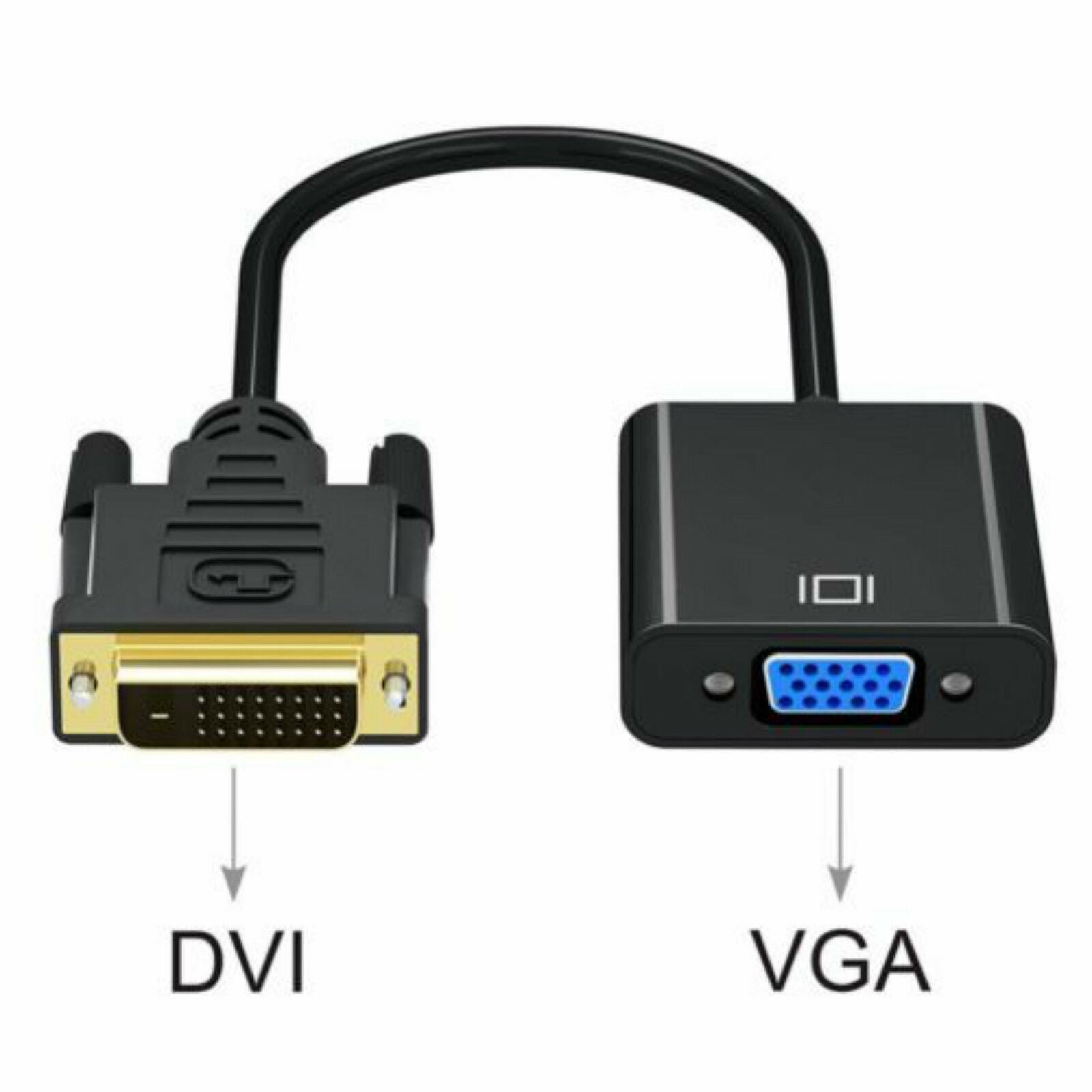 DVI-D 24+1 Pin Male to VGA 15Pin 1080p Female Active Cable Adapter Converter