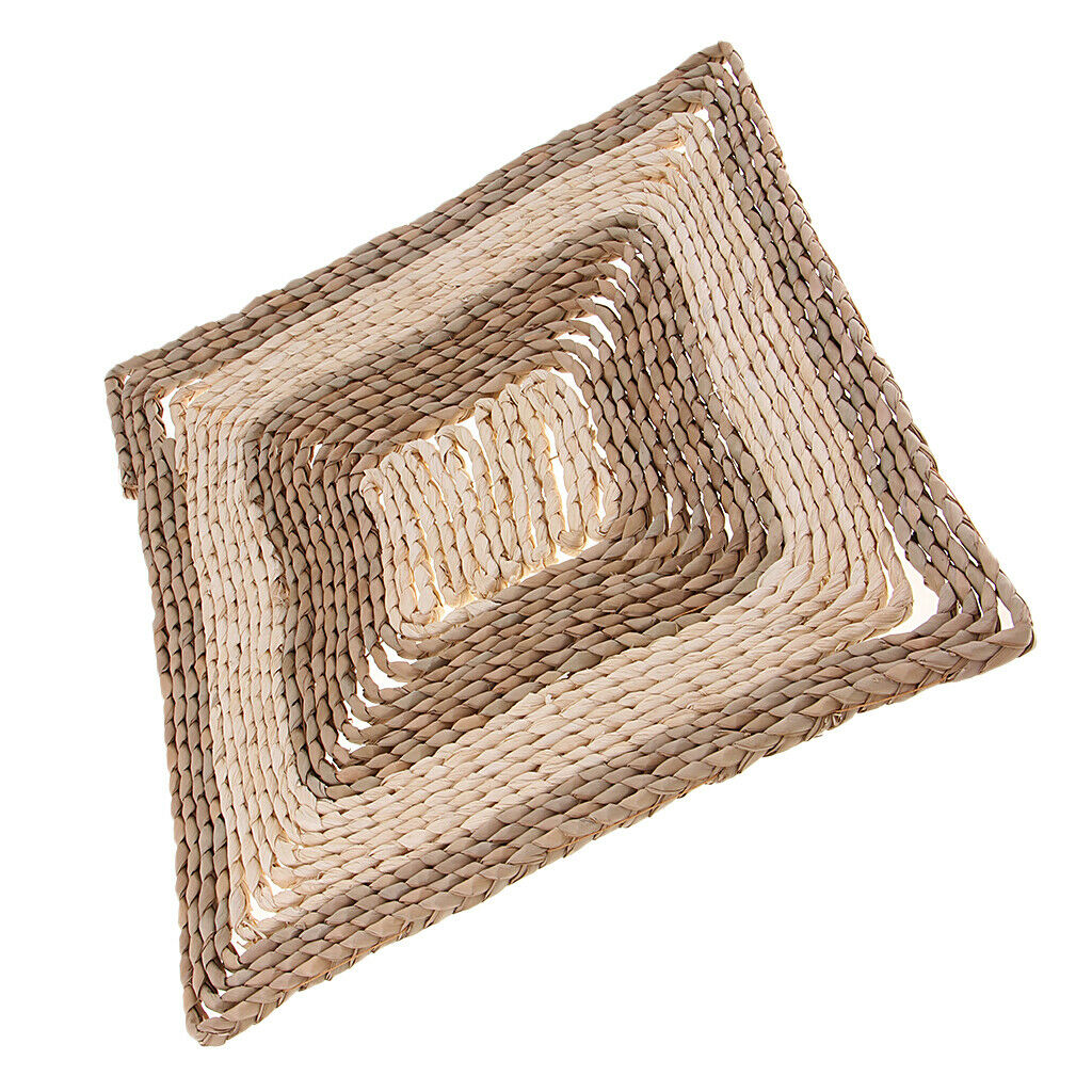 Rustic Handmade Woven Cushion Chair Pad Braided Seat Floor Pillow Patio
