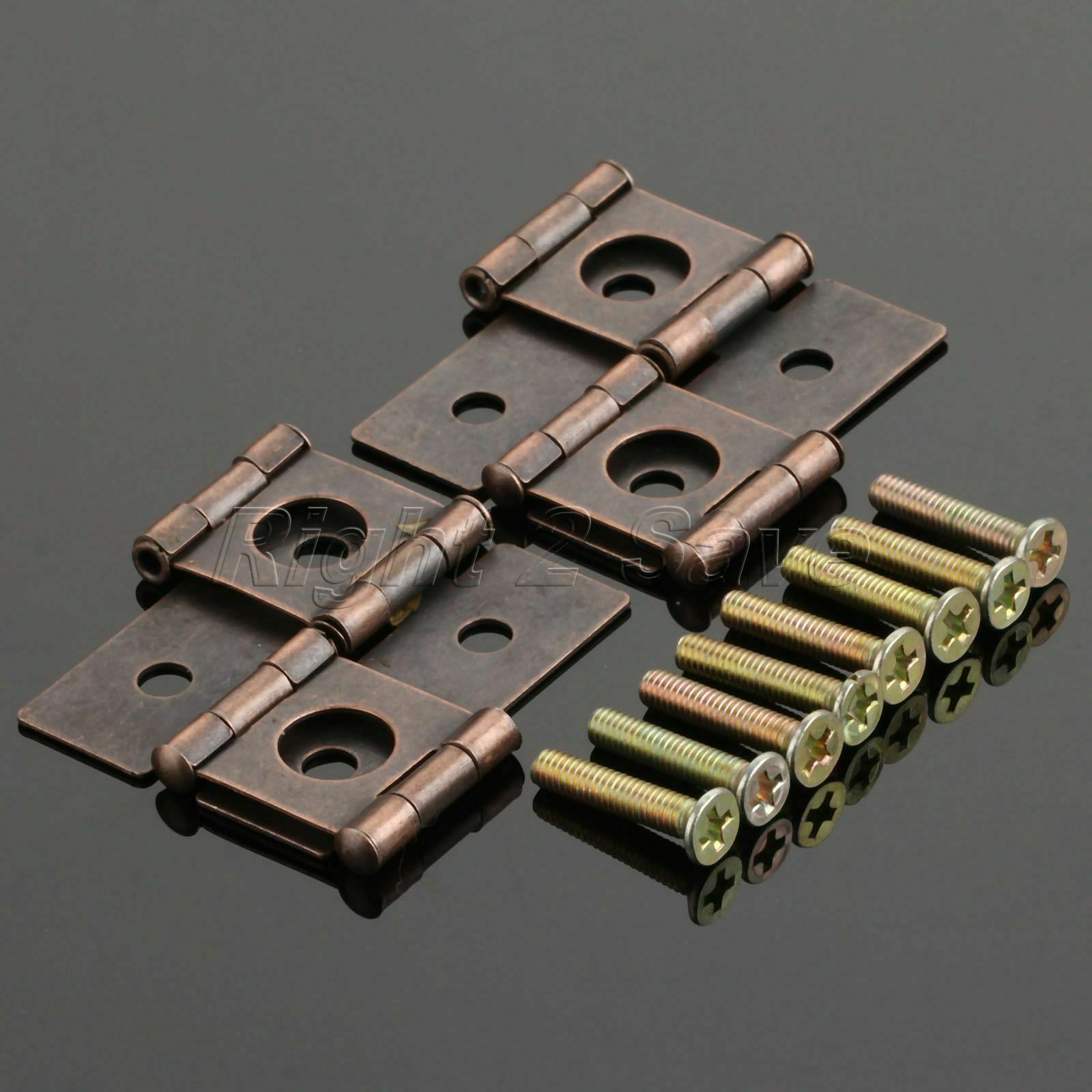 2 x Decorative Hinges Cabinet Cupboard Box Door Kitchen Wardrobe Metal Hinges