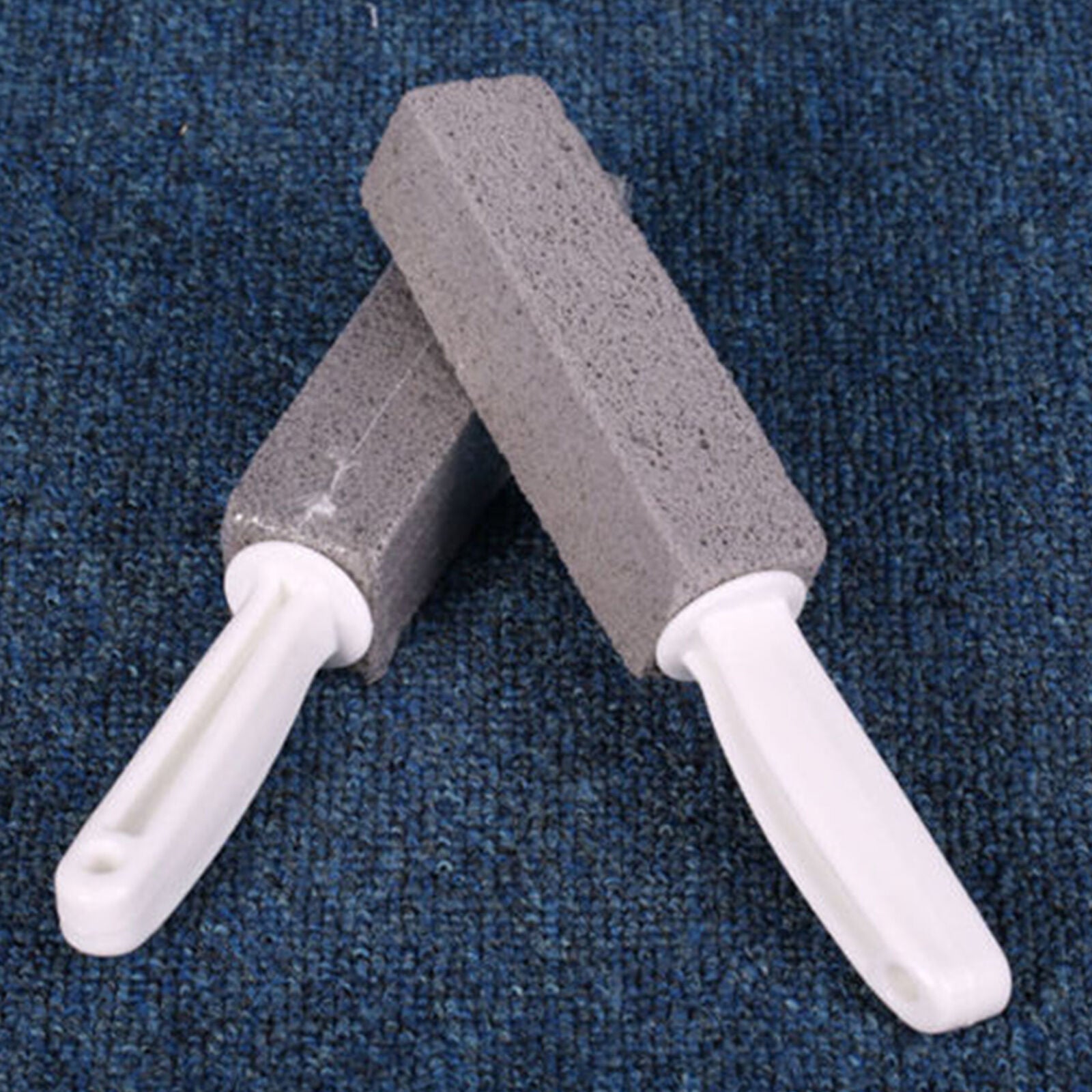 Practical Portable 2PCS Water Toilet Bowl Ring X Pumice Stone Cleaner Wand Brush