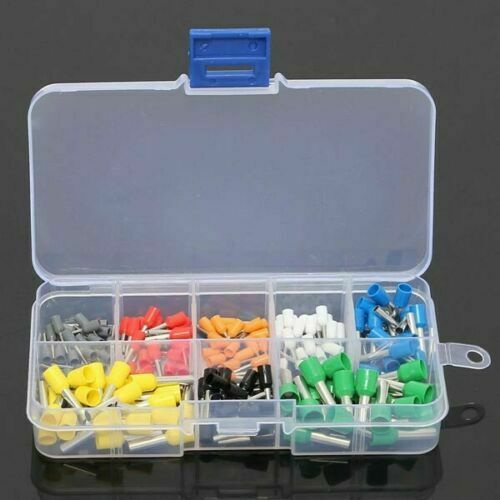Boxed Tubular Terminal Electrical Wiring Connector Crimping Insulated Tube 160PC