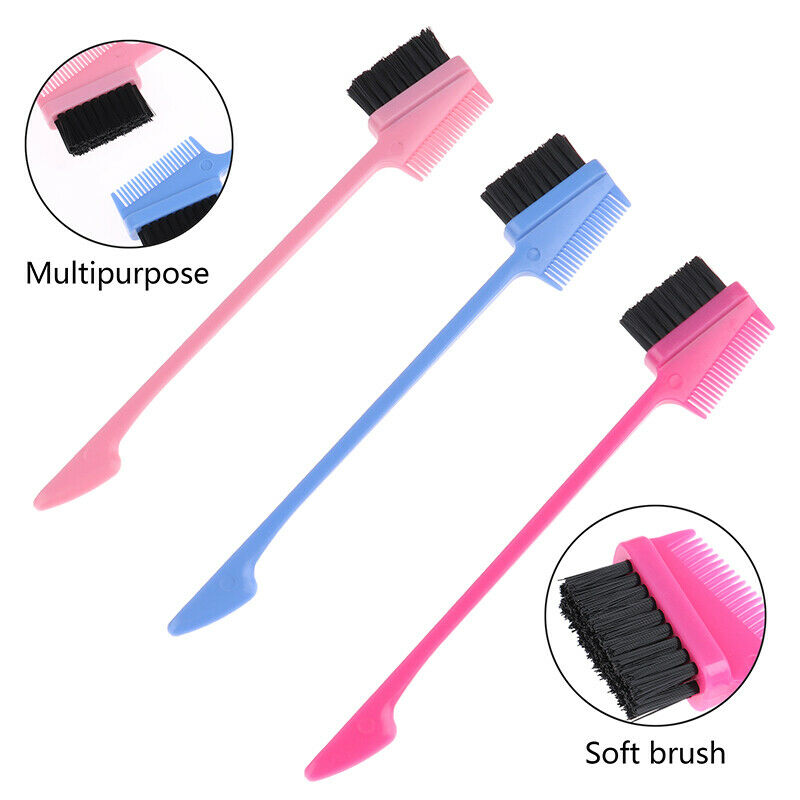 3Pcs Edge Control Brush Double Sided Edge Hair Styling Hair Eyebrow Comb Smo SJ