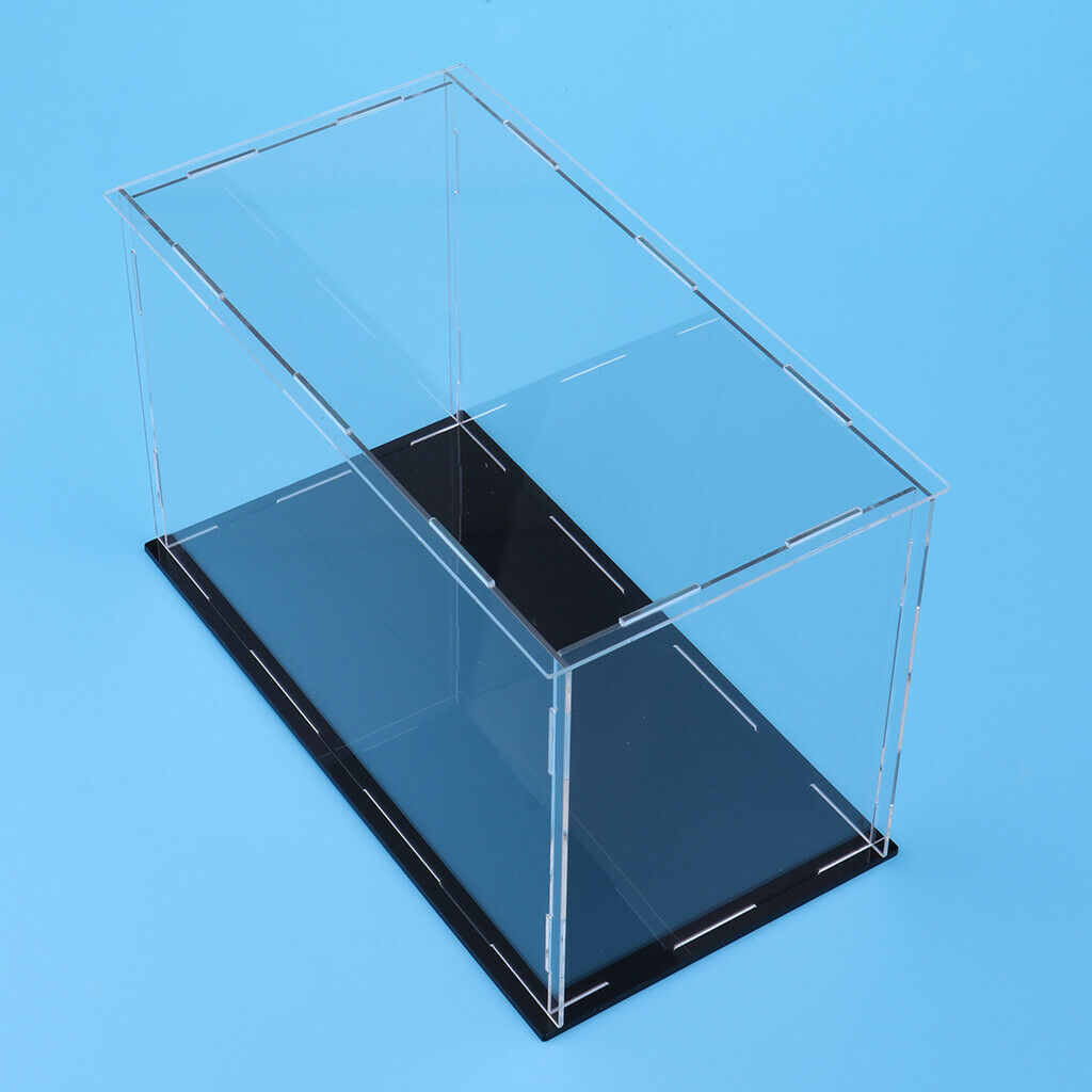 Transparent Acrylic Display Case Tray Dustproof Storage Show Box 24x12x15cm