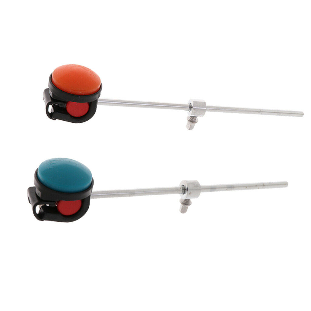 Pack of 2 Hammer Beater Metal Bass Drum Pedal Silicone Head
