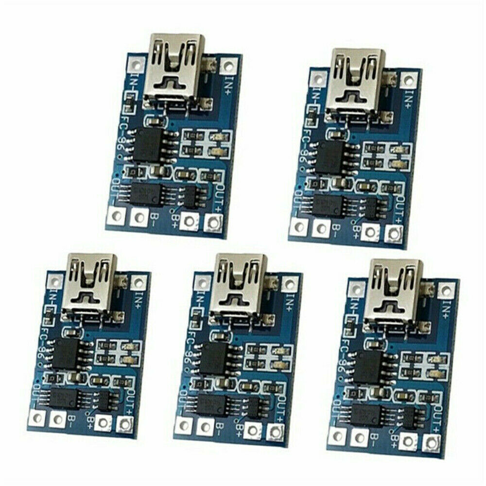 10Pcs 5V Charging Board MINI USB 1A 18650 TP4056 Lithium Battery Charger Modules