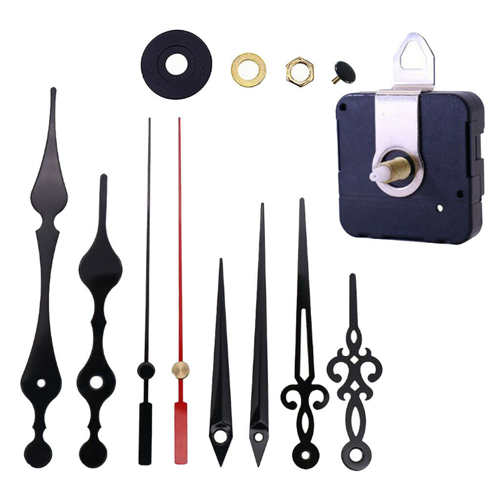 Quartz Clock Movement Mechanism & 3Pairs Hand Wall Repair Tool Parts DIY Kit