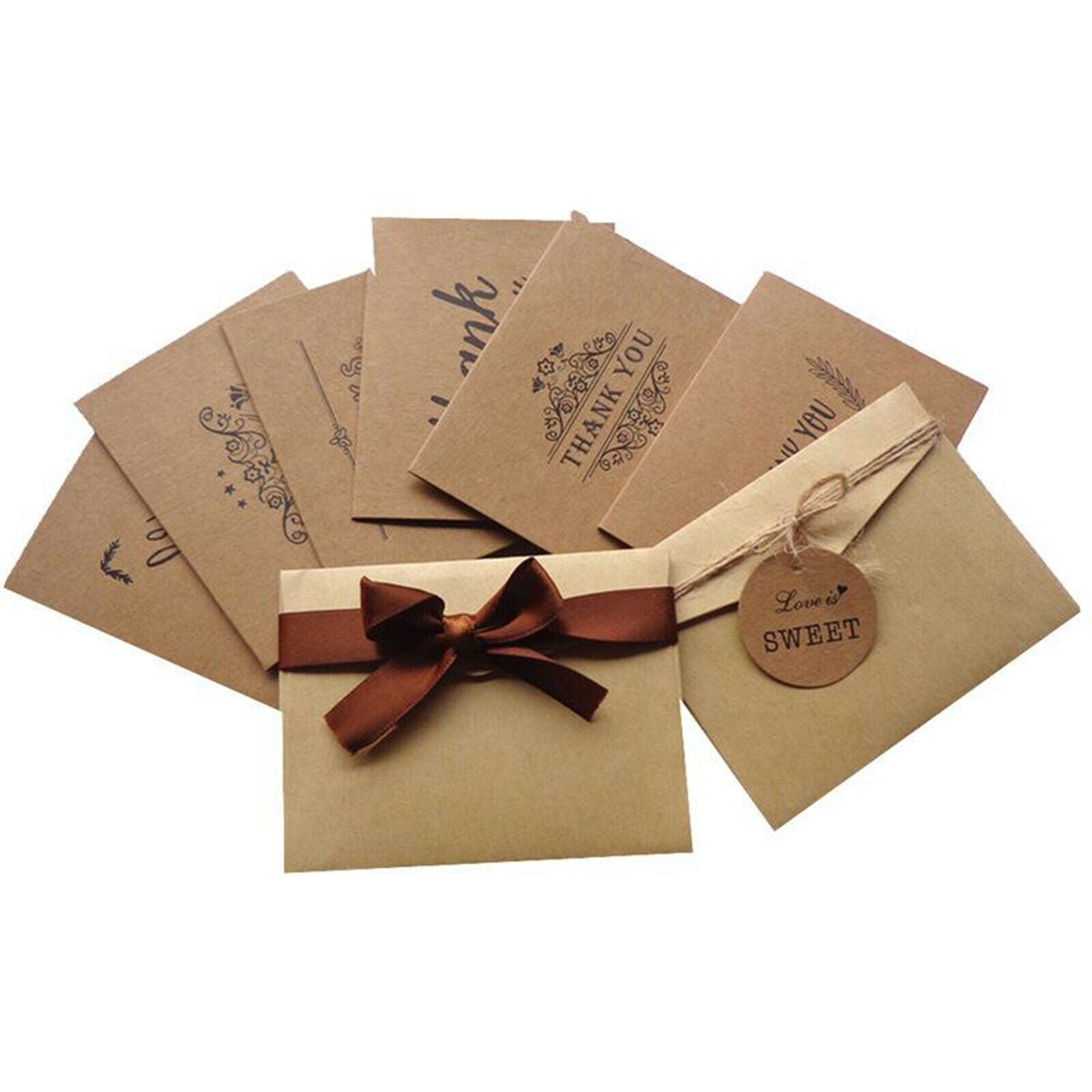 18Sets Kraft Paper Thank You Cards for DIY Cards Invitation All Occasion