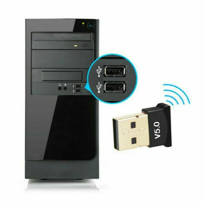 4X(USB Bluetooth 5.0 Adapter Wireless Dongle Stereo Receiver Audio Sender fO4S3)