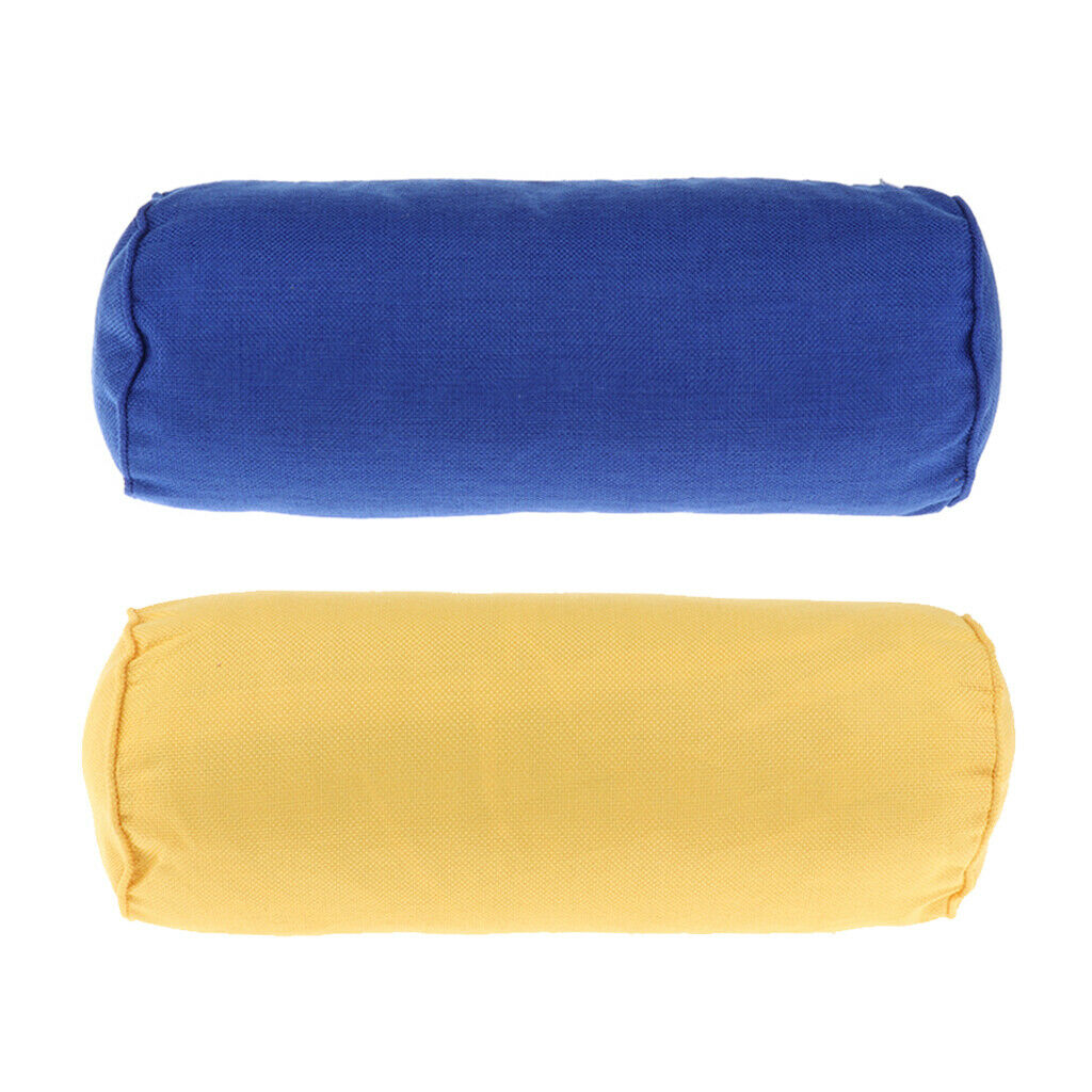 2cs Breathable Car Neck Pillow, Soft Cervical Round Roll Bolster Headrest
