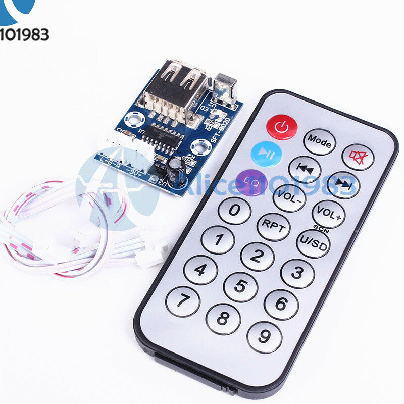 Mini WAV MP3 Decode Board Decoder Module 2-Channel Output 6-12V For Audio Player