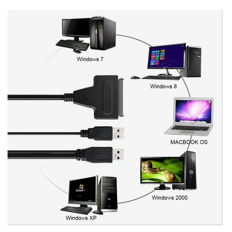 usb 3.0 to 22 pin sata 2.5" inch hdd hard drive adapter cable for win7/8/10