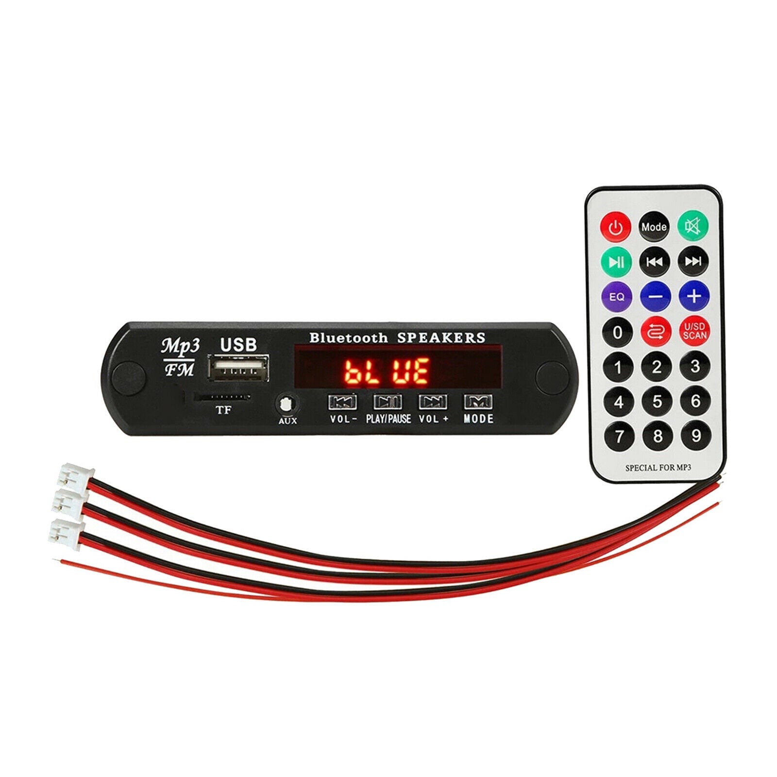 12V Car Bluetooth MP3 AUX FM Decoder Board Audio Decoding Module TF Card USB
