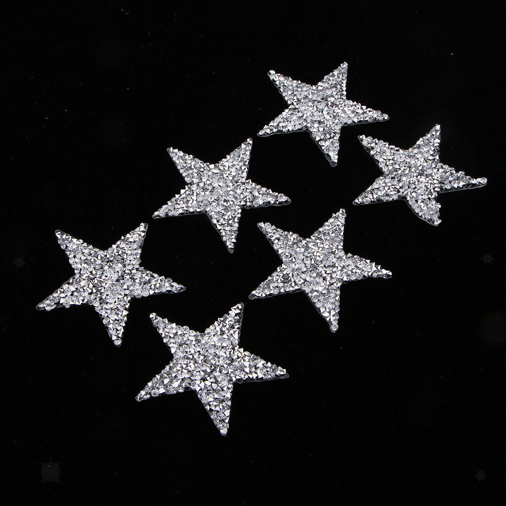 6pcs Star Design Patch Badge for Costume Clothing Bag Decor Embellishment