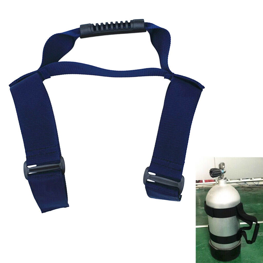 Pack of 2 Scuba Diving Tanks Carrier Handle Holder Cylinder Carrying Straps Blue