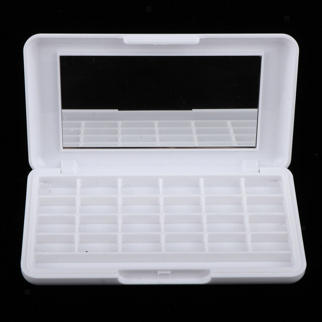 24 Wells Empty Eyeshadow Palette Case Box Tray W/ Mirror for Lipstick Blush