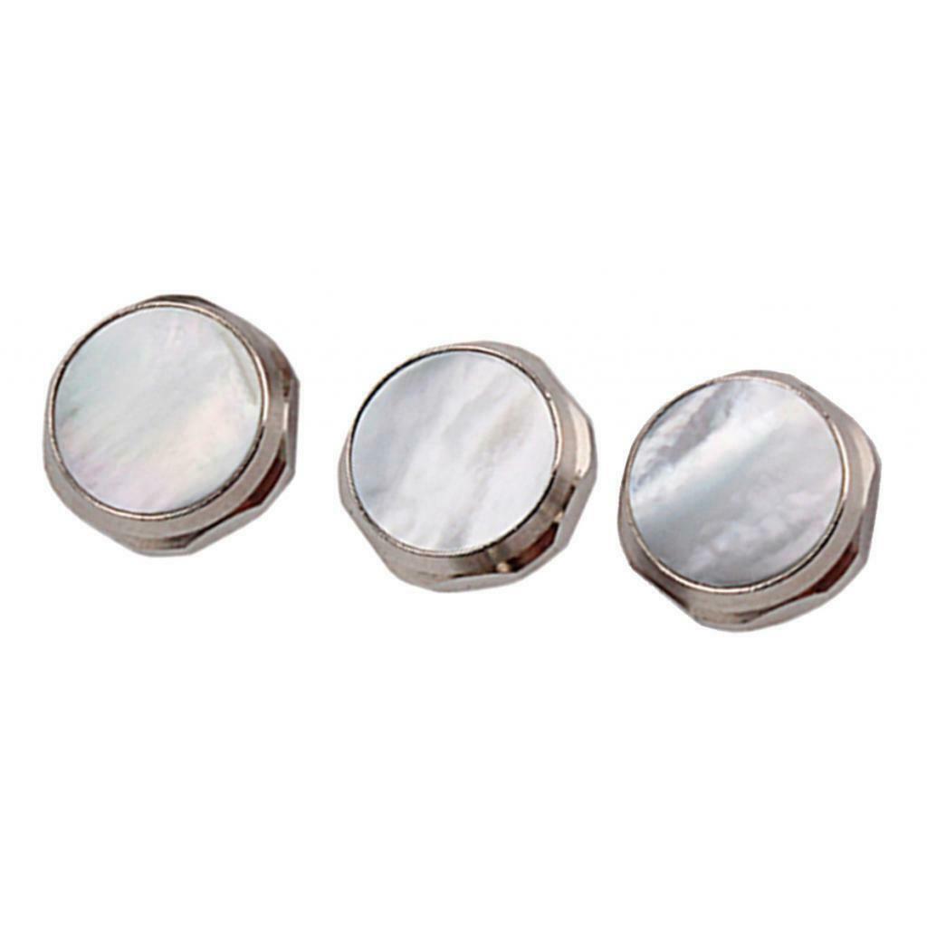 Trumpet Valve Finger Keys Buttons Inlays Shell 3pcs, White