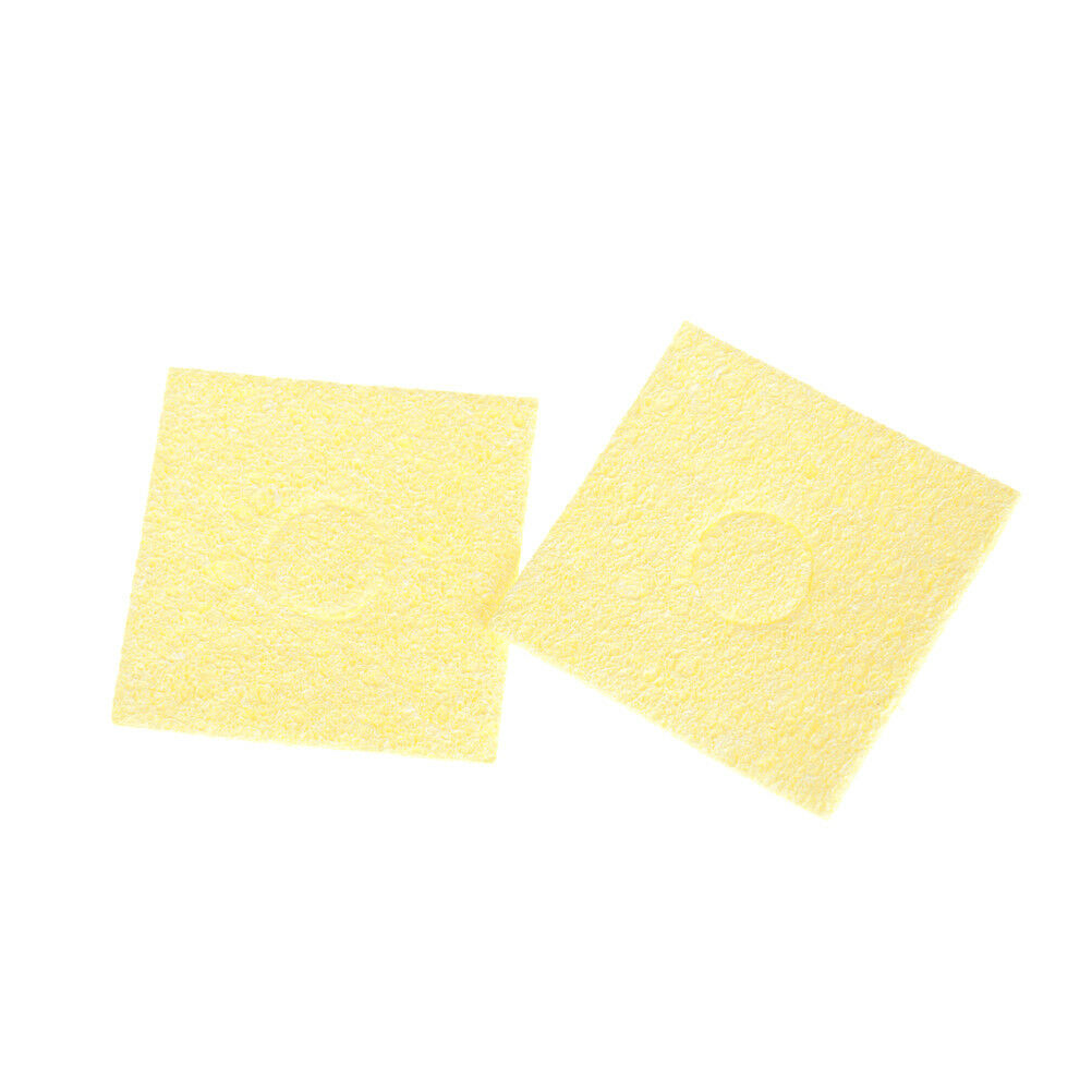 10Pcs Soldering Iron Yellow Cleaning Sponge Cleaner for Electric Welding 6*6 Rf