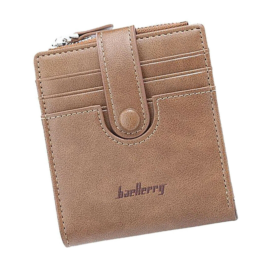 Male Wallet Folding Credit Card Holder Bifold Wallet Coin Purse Gift Brown