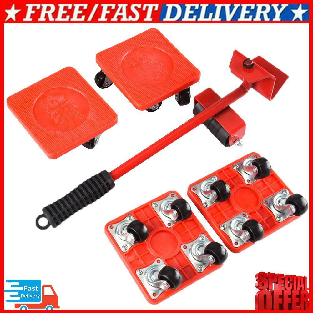 5pcs Moves Furniture Tool Transport Shifter Moving Wheel Slider Remover Set