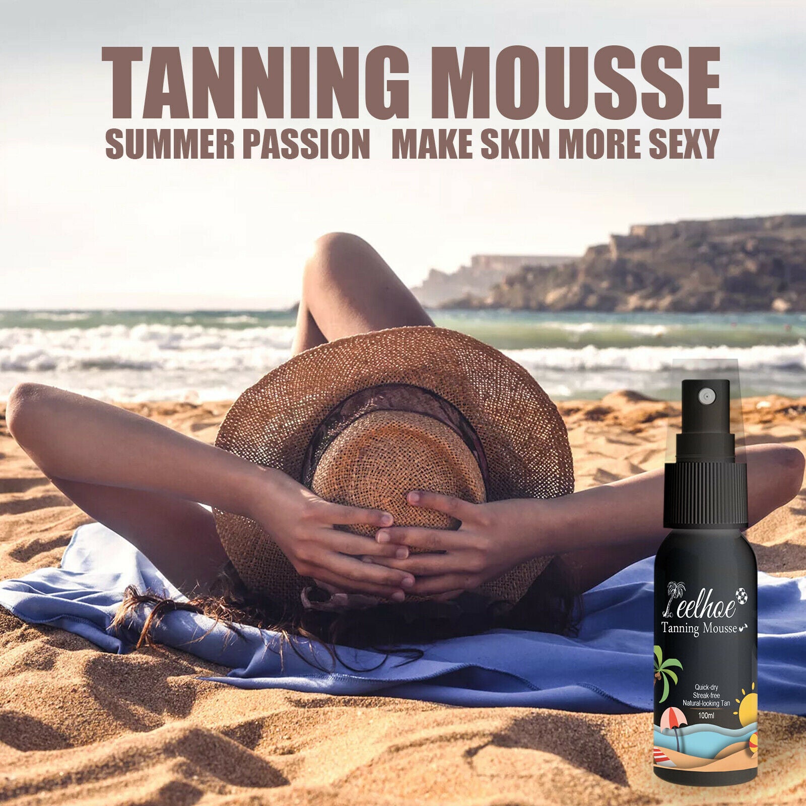 Body Tanning Spray Oil Long Lasting No Trace Self Tan Skin Care 100ML