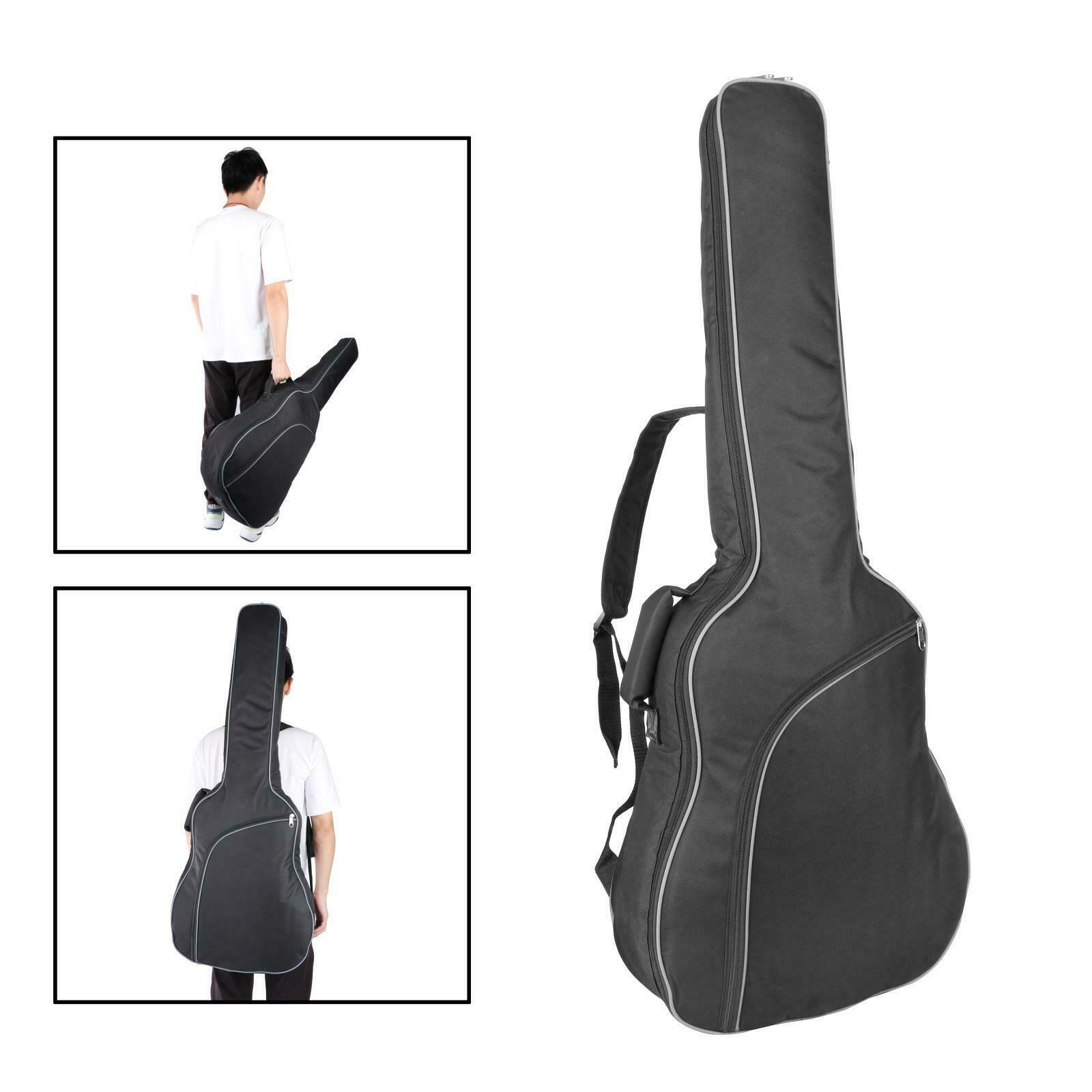 1pc Electric Guitar Gig Bag Case Adjustable Guitar Case Waterproof Black