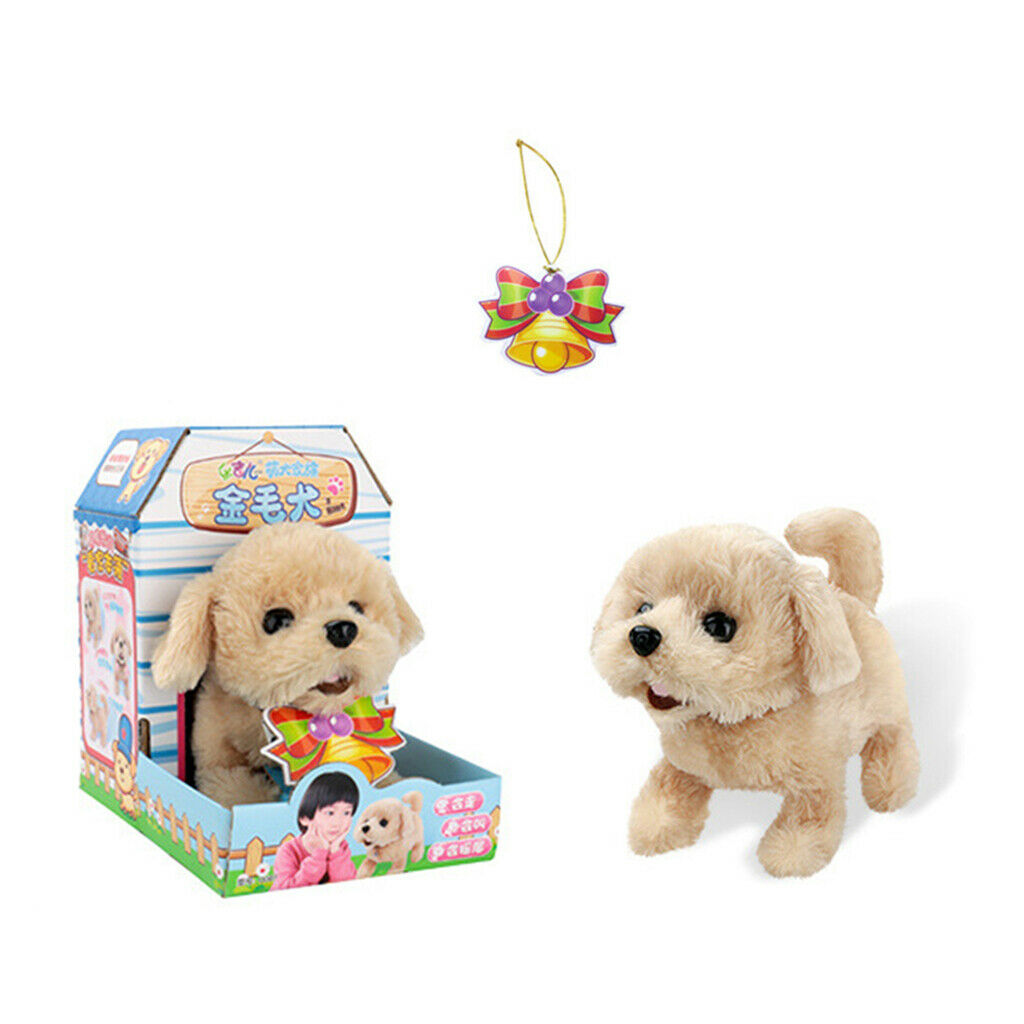 Cute Plush Dog Robotic Wag Tail Animal Puppy Kids Gift Golden Retriever