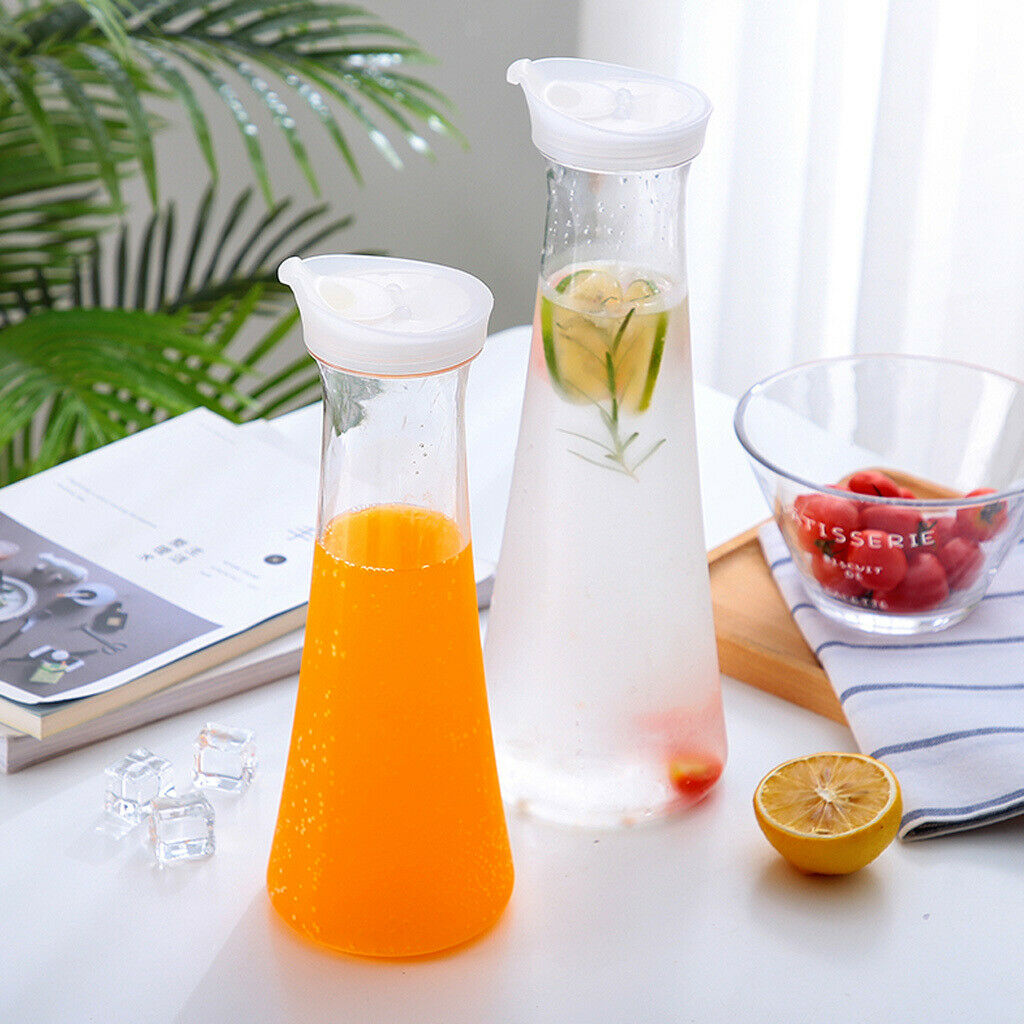 2 Pieces Cold Water Pitchers Juice Iced Tea Jug Jar 1500ml(50oz) Narrow Neck