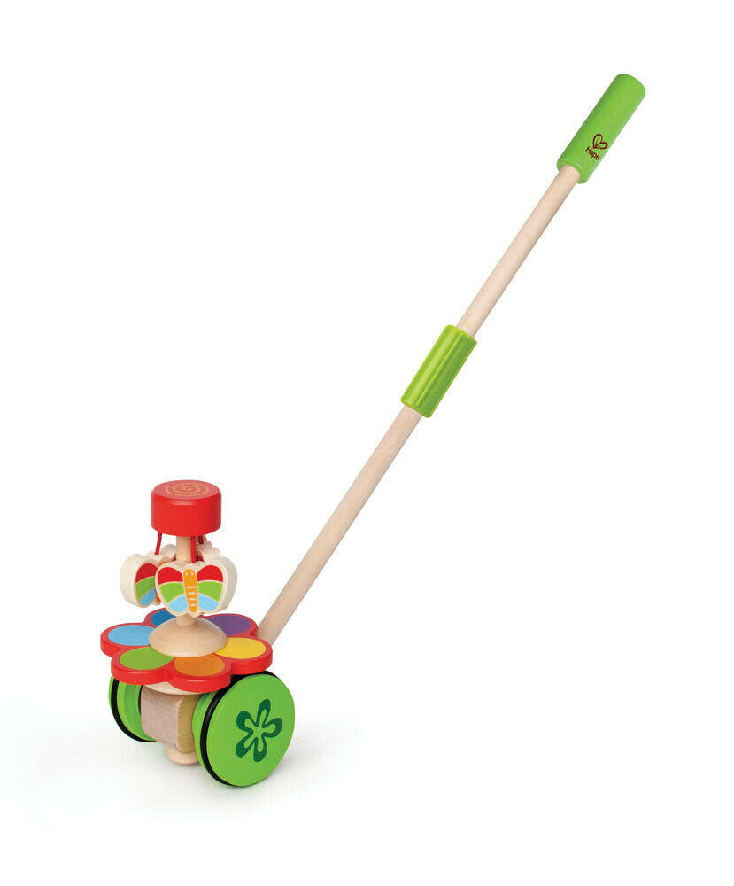 E0341 HAPE Dancing Butterflies Wooden Push Pull [Push & Pull] Baby Toddler 12M+