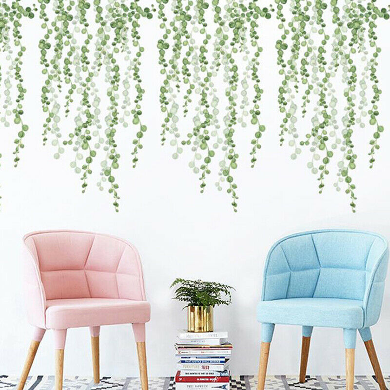 Plants Green Leaves Living Room Bedroom Decor Wall Stickers Diy Wall Door DeBDD