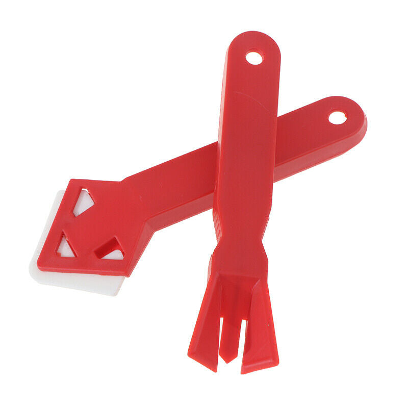 2Set Silicone Glass Cement Scraper Tool Caulking Finishing Sealant Grout Remo JY