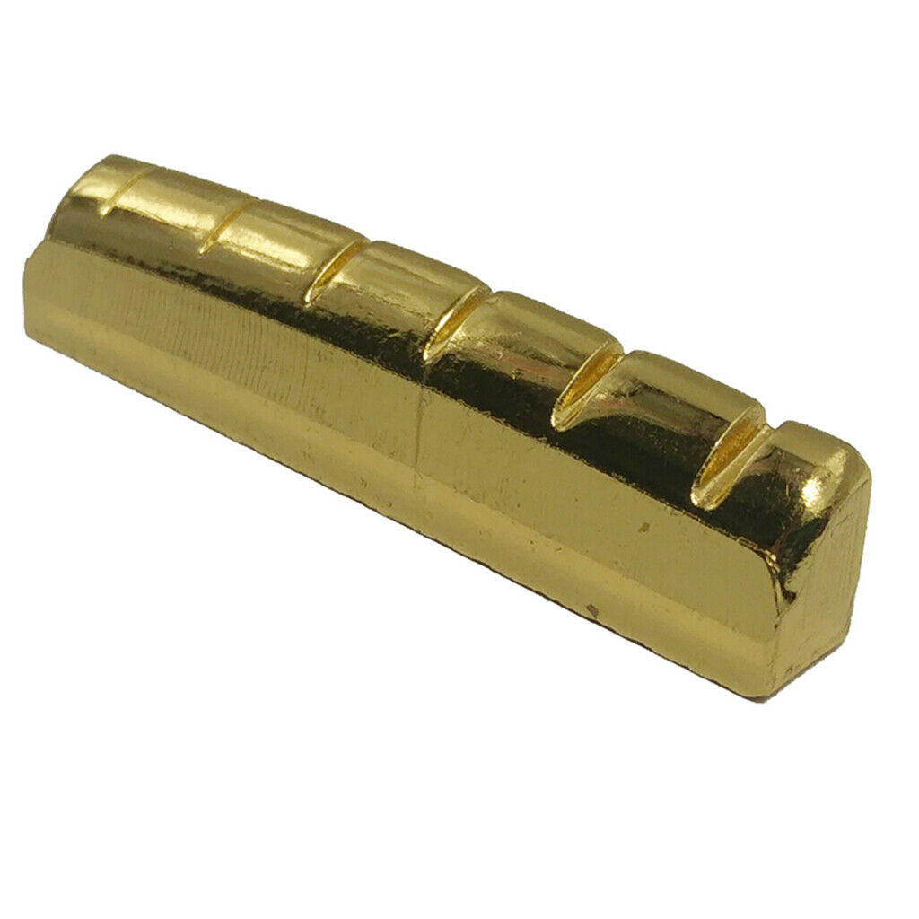 Brass Bridge Pins Peg Saddle Nut Set for 6-String Acoustic Folk Guitar