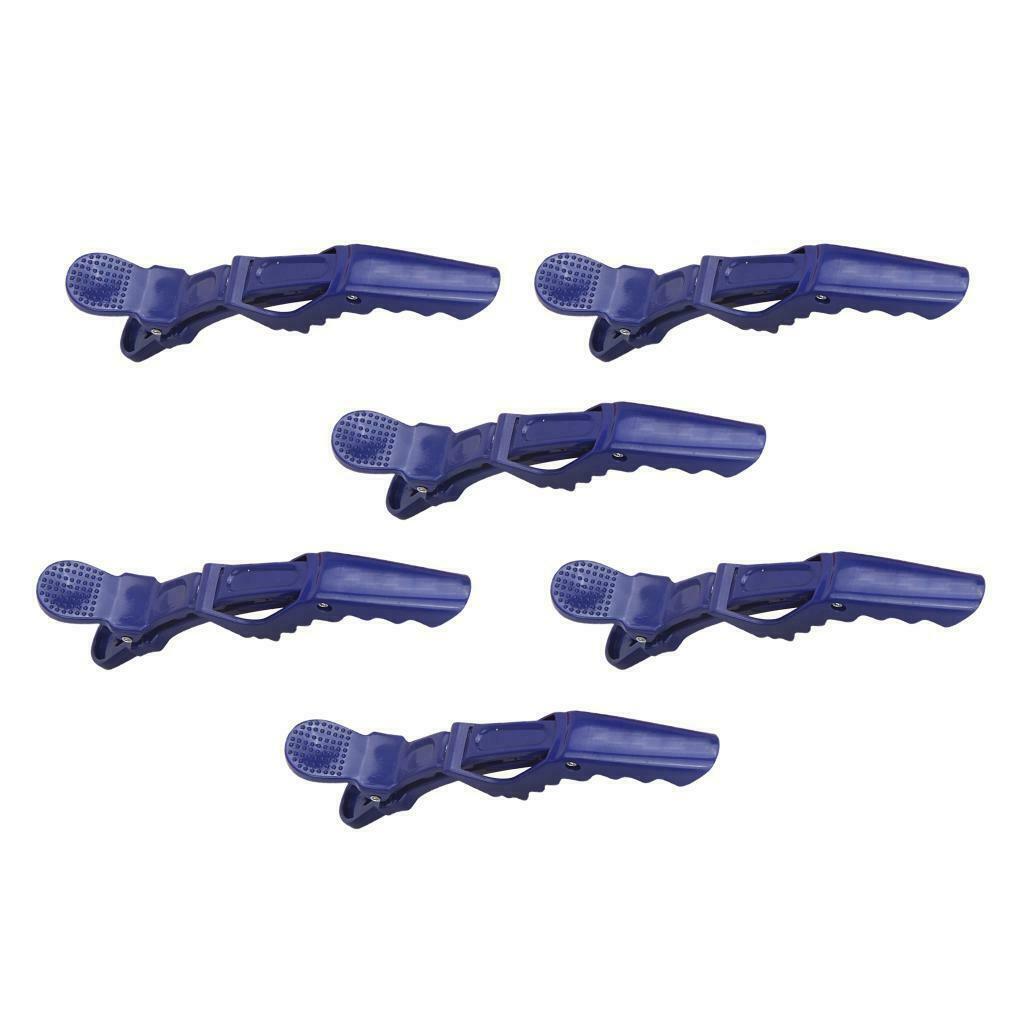 6Pc Salon Styling Sectioning Clips Wide Teeth Thick Hair Alligator Clips