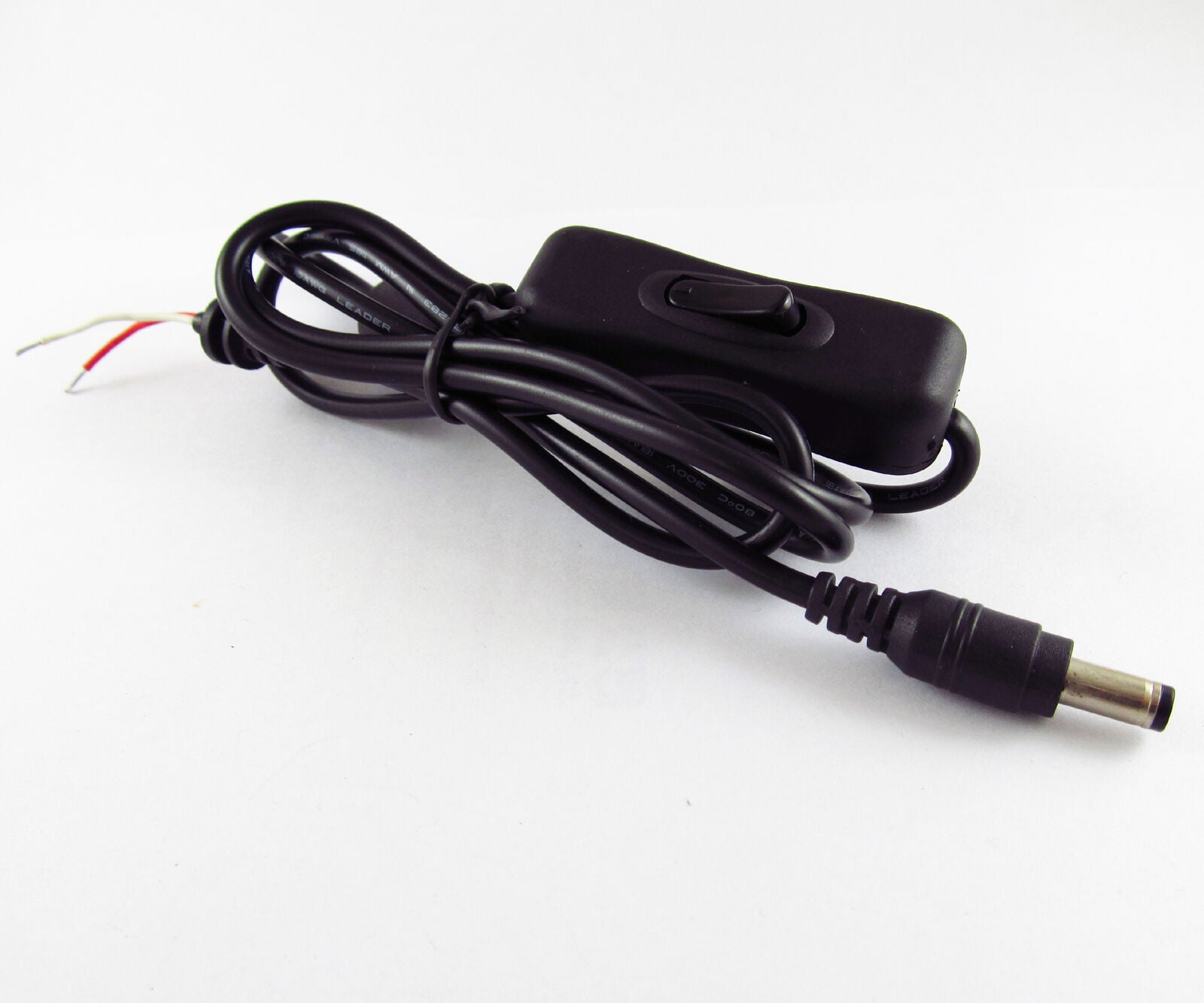 10sets 4FT 1.2M 5.5 x 2.1mm DC Power Plug Male Cable Connector with Switch New