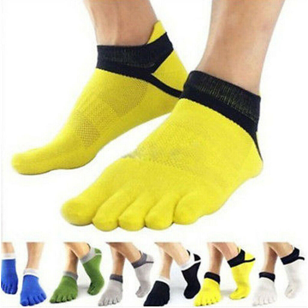 2 Pairs Soft Cotton Low Cut Toe Socks No Show Athletic Socks Casual Hosiery