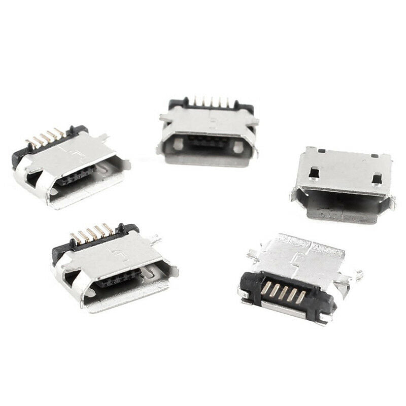20 Pcs Micro Usb Type B Female 5-Pin Socket 180 Smd Soldering Deg newJCAUJ Tt