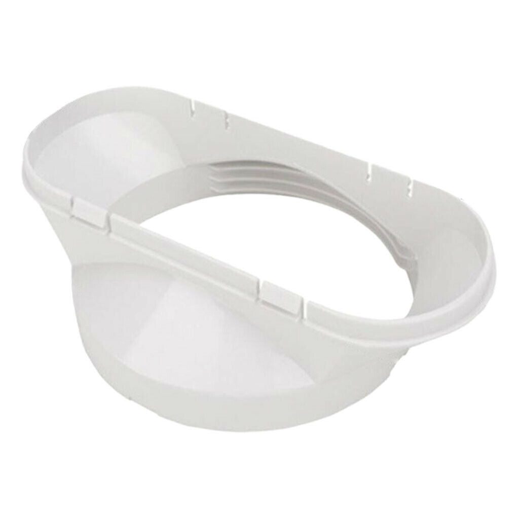 Exhaust Duct Connector for Air Conditioner Pipe Adapter Extension Flat Mouth