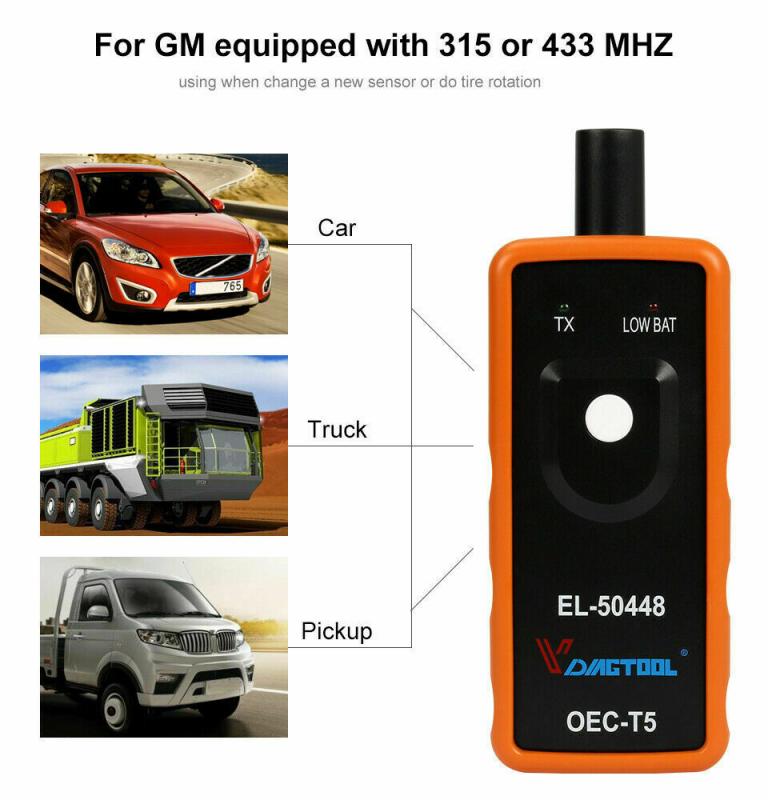 El-50448 El50449 Tpms Tire Universal Pressure Reset Instrument