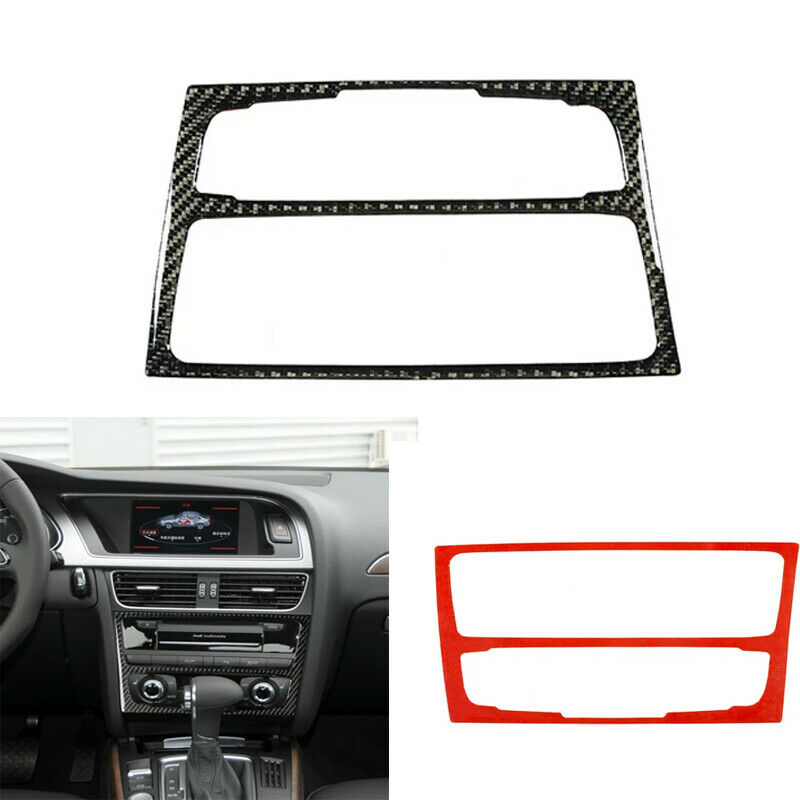 For Audi A4 A5  2009-2017 Carbon Fiber Center Control Panel Console Cover Trim