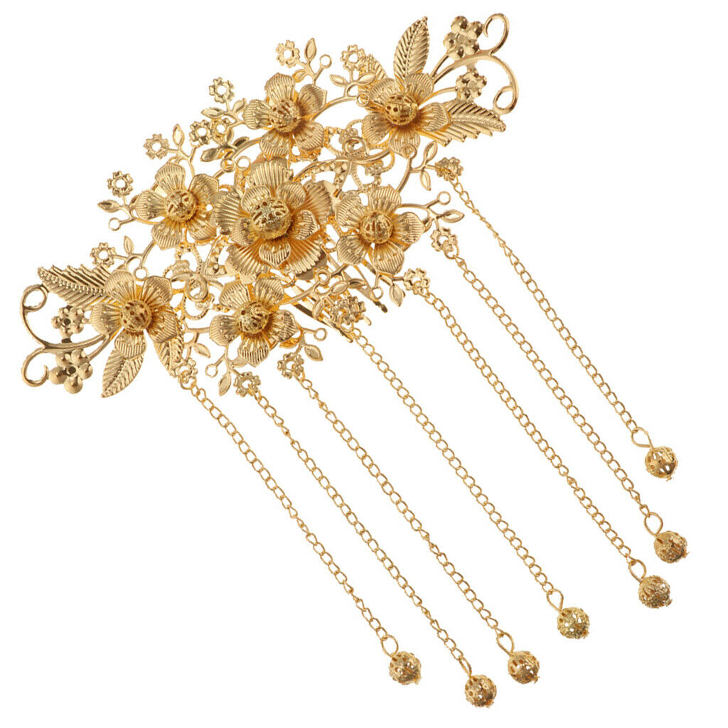 Chinese Cheongsam Dress Bridal Wedding Crown Hair Head Accessory 15x7cm