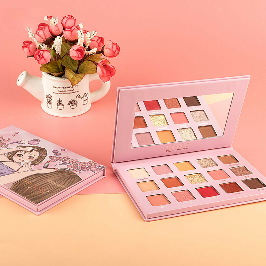 15 Shades Matte Creamy Long Lasting Waterproof Mineral Eye Shadow Pink
