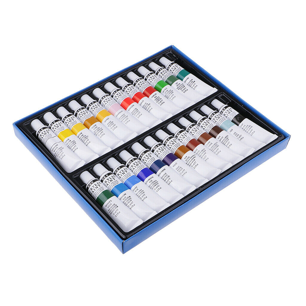 24 Colors Adults Acrylic Paint Drawing Painting Pigments Supply For Ceramic