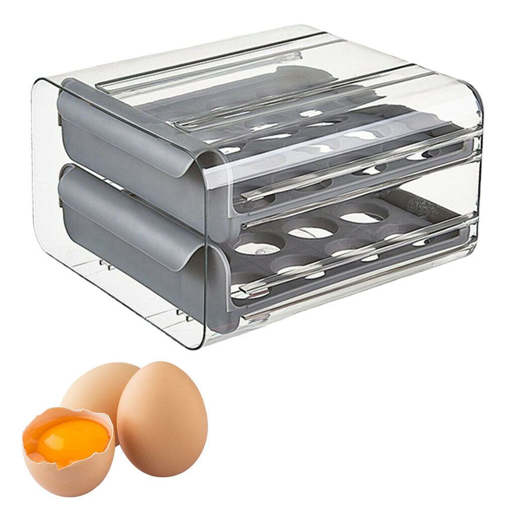 Egg Holder for Refrigerator Egg Container for Fridge with Lids Egg Box