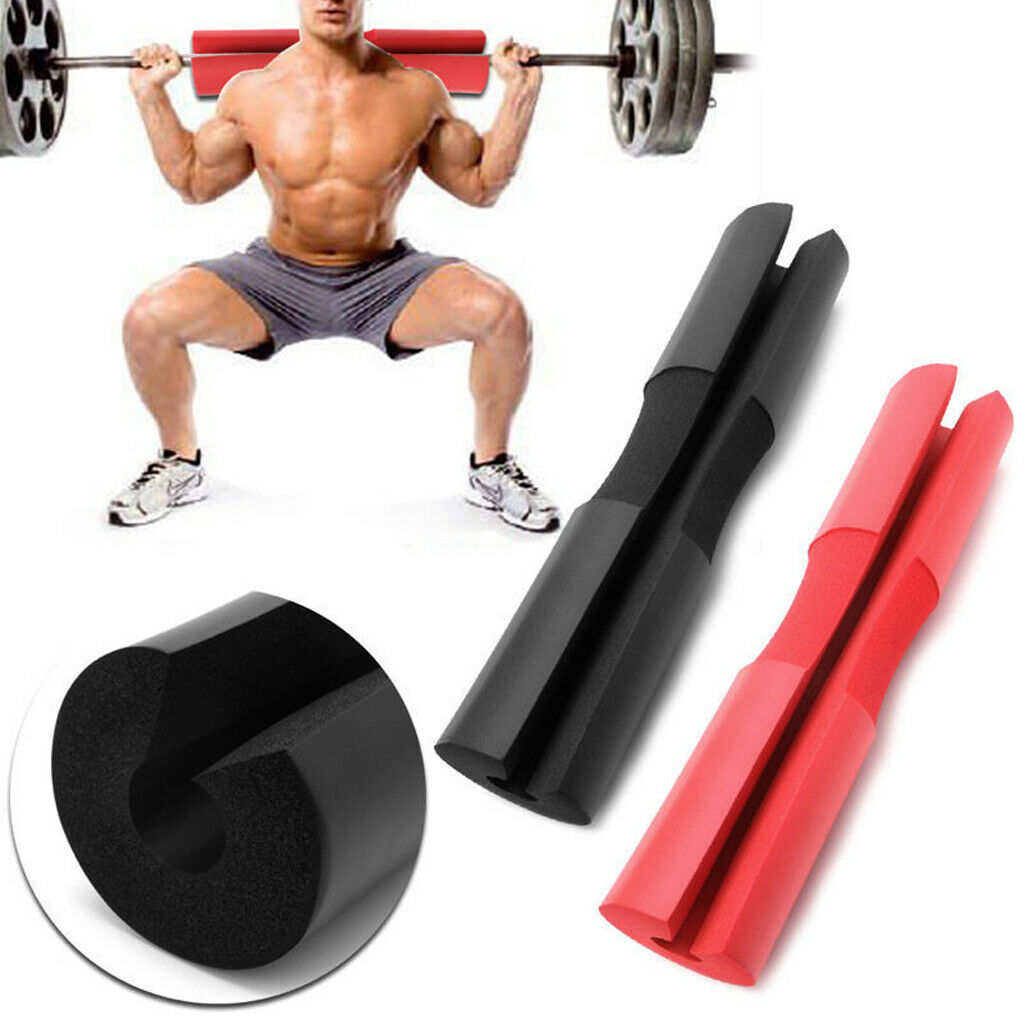 Squat Barbell Neck Shoulder Pad Protector Weightlifting Pull Up Grip Red