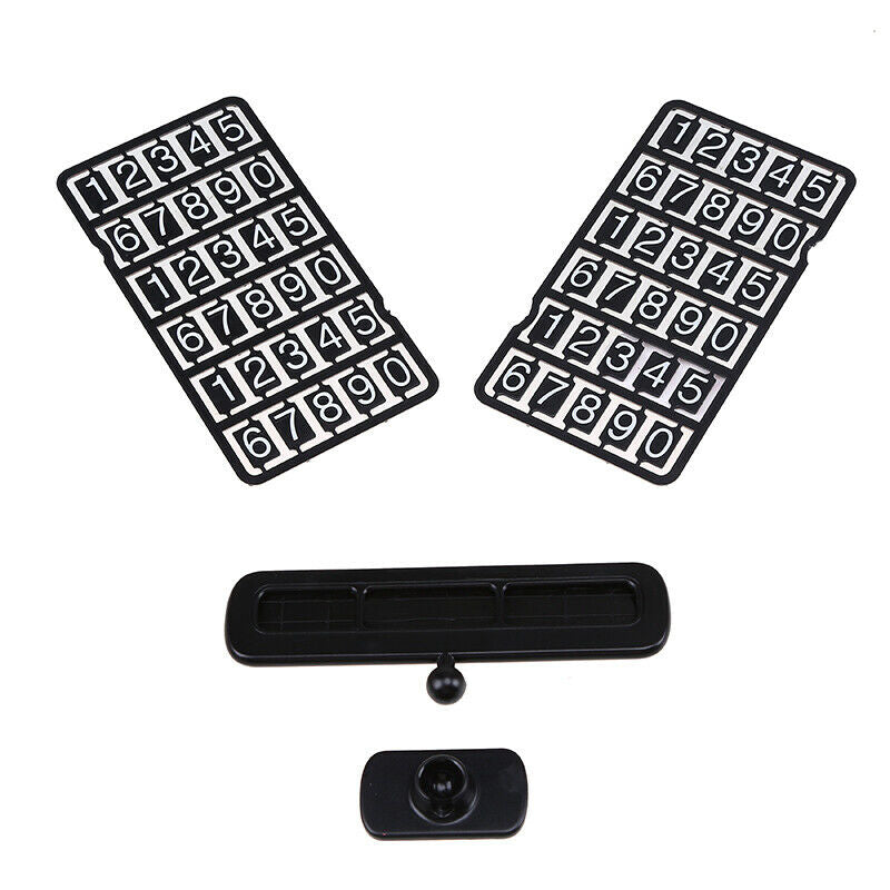 Auto Car Temporary Parking Card Phone Number Plate Hidden Style NEW Black