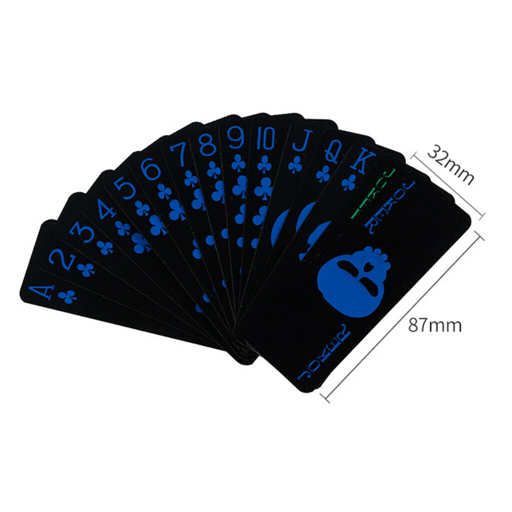55 Cards/Deck New Creative Waterproof Black Matte Playing Cards Card Games