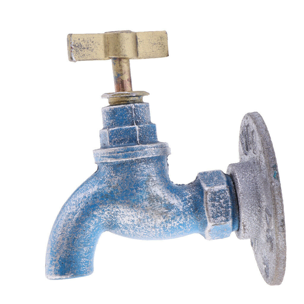 Set of 2 Rustic Spigot Handle Knob Hook Wall Hook f/ Laundry Living Room