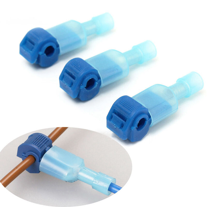 50X Quick Splice Lock Wire Terminals Connectors Electrical Crimp Cable Snap Set