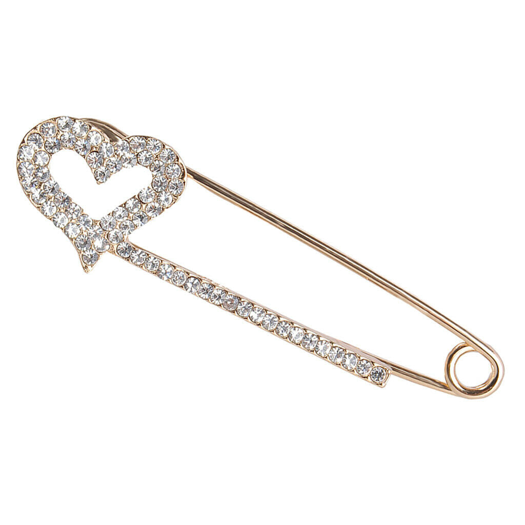 2 Pieces Jewelry Pins Brooch Pins with Crystal Rhinestone Collar